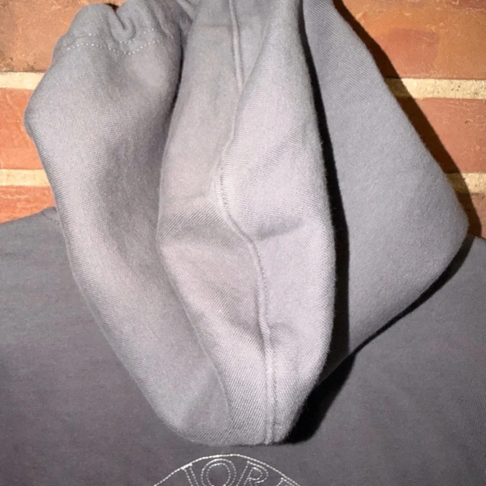 Vintage Old School Jordan Gray and White Pullover Hoodie